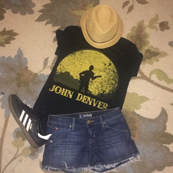 American Apparel Tops - American Apparel John Denver Black T-Shirt EUC